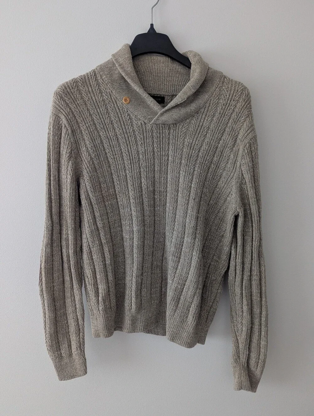 J Crew Mens Chunky Knit Sweater Size Large Grandpa Core Fisherman Fall Winter